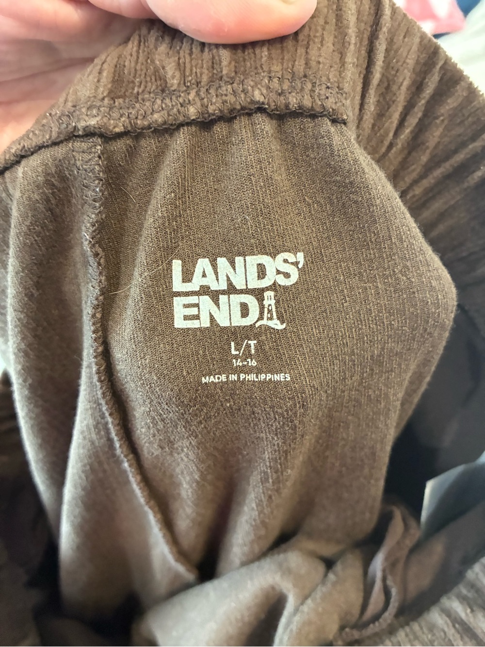 Lands’ End Women’s Tall Sport Knit Corduroy Pants – Chocolate Brown Size Large - Picture 7 of 14